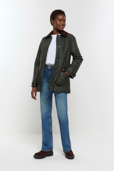 Buy River Island Green Heritage Waxed Cotton Coat from Next Ireland