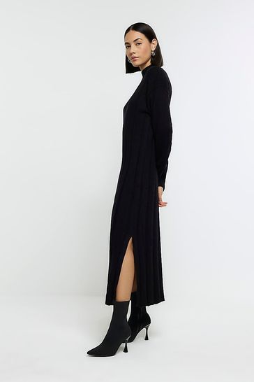 River island black and cheap white coat