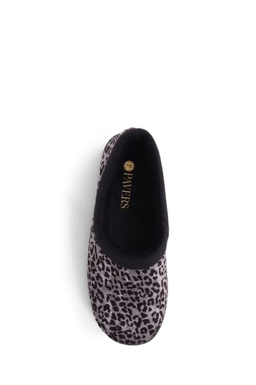 Buy Pavers Grey Leopard Print Casual Slippers from Next Singapore
