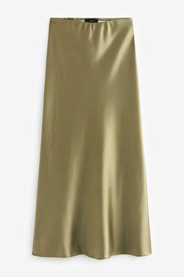 Next silk midi skirt discount