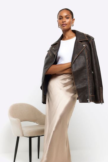 Gold skirt river island online