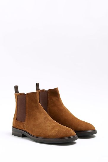 River island store suede chelsea boots