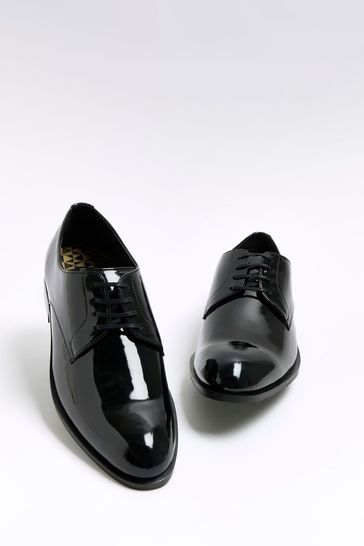 River Island Black Patent Derby Shoes