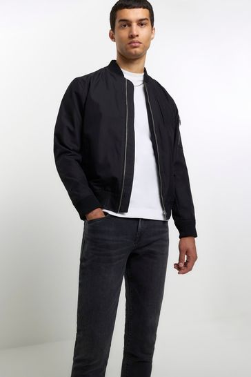 River island mens sales black skinny jeans