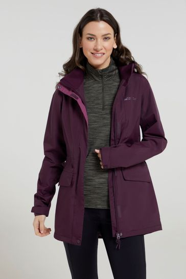 Glacial womens long waterproof jacket top