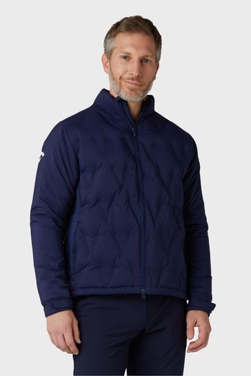 Callaway Apparel Mens Blue Golf Chev Welded Quilted Jacket