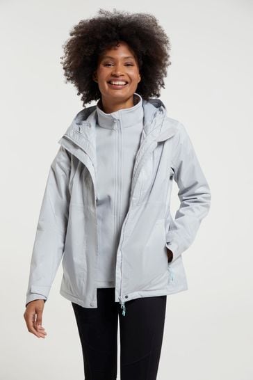 Mountain Warehouse Grey Womens Whirlwind Waterproof 3 In 1 Jacket