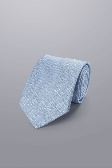 Charles Tyrwhitt Blue Silk Wool Blend Tie