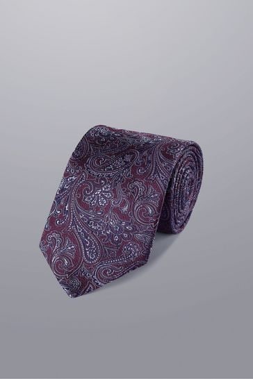 Charles Tyrwhitt Purple Paisley Silk Tie