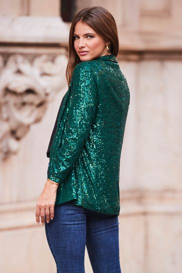 Green sequin jacket new arrivals