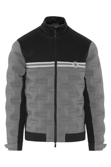 Chaqueta bomber negra aislante de hombre Mixed Media 80s Primalot de Original Penguin Golf