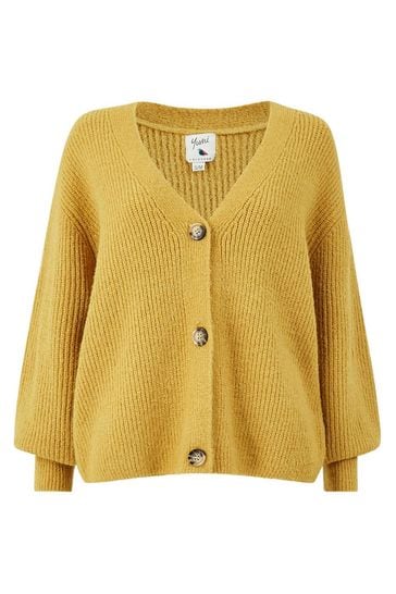 Buy Yumi Yellow Button Front Knitted Cardigan from Next USA