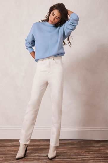 Buy Mint Velvet Blue Cotton Sweatshirt from Next USA