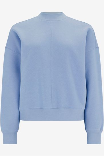 Buy Mint Velvet Blue Cotton Sweatshirt from Next Luxembourg