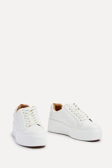 White trainers black heel new arrivals