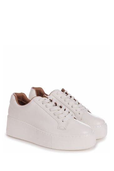 Buy Linzi White Twyla White Trainers With Platform Heels from Next
