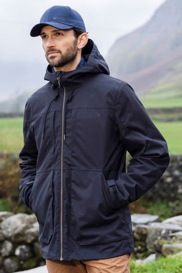 Mountain Warehouse Black Mens Route Waterproof Jacket