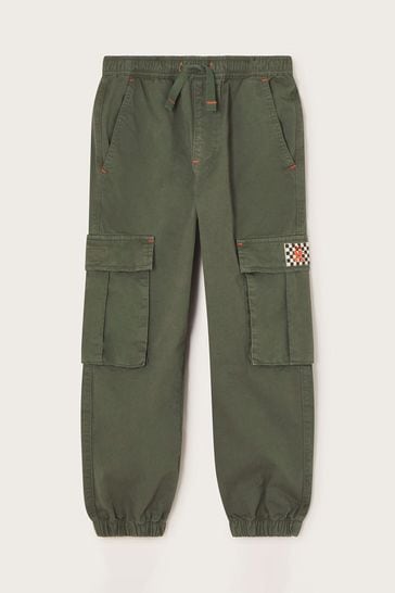Monsoon Green Pull-On Cargo Trousers