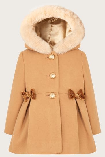 Baby fur hooded coat online