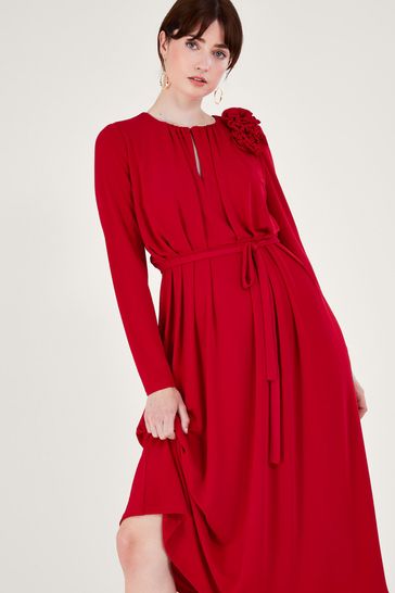 Monsoon red shop maxi dress