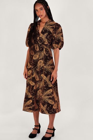 Monsoon snake cheap print dress
