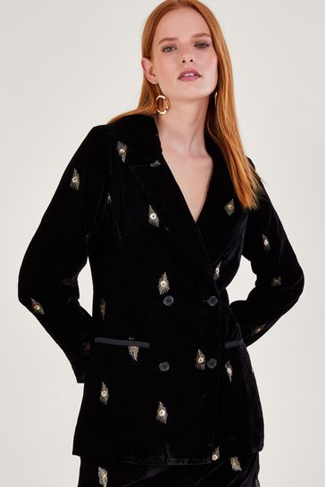 Velvet black blazer outlet
