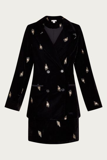 Blazer velvet black sales