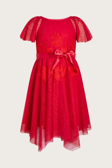 Monsoon red new arrivals lace dress
