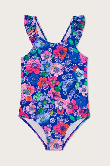 Monsoon Blue Retro Floral Swimsuit