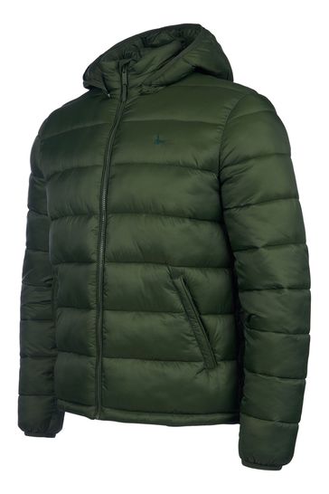 Buy Jack Wills Mens Green Kershaw Hooded Puffer Jacket from Next Luxembourg