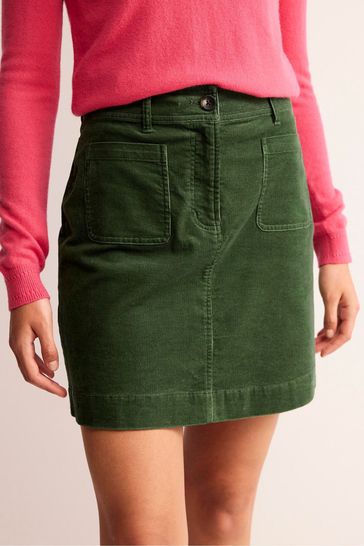 Boden Green Estella Cord Mini Skirt