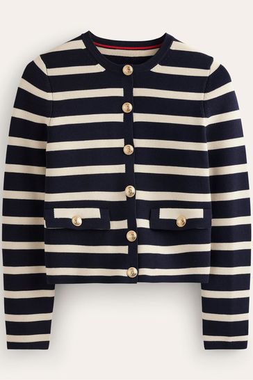 Buy Boden Blue Holly Cropped Knitted Jacket from Next USA