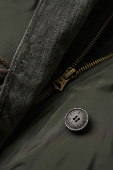 Superdry Green Hooded Military MA1 Bomber Jacket