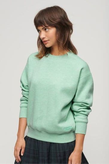 Superdry Green Essential Logo Relaxed Fit Sweatshirt