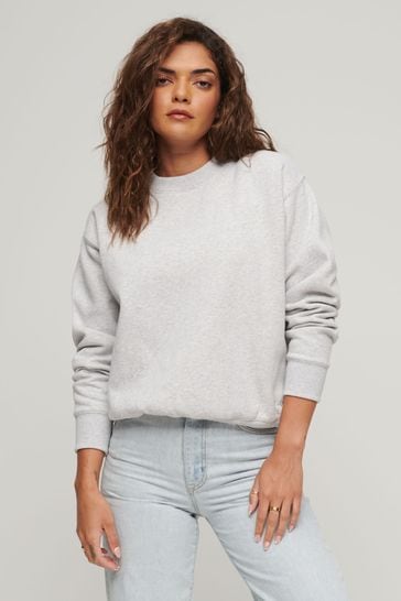Buy Superdry Grey Essential Logo Relaxed Fit Sweatshirt from Next