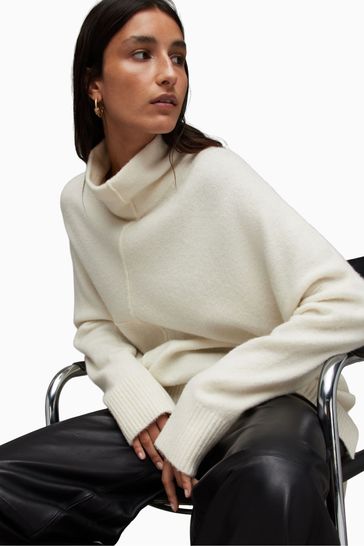 White jumper new arrivals roll neck