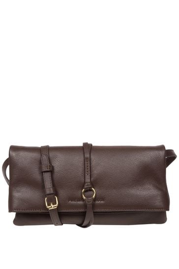 Pure Luxuries London Selene Nappa Leather Cross-Body Clutch Bag