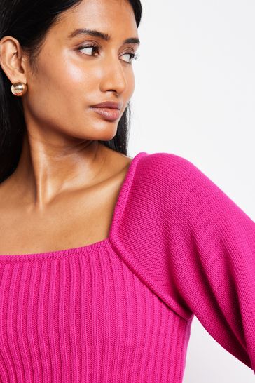 Hot pink knitted jumper top
