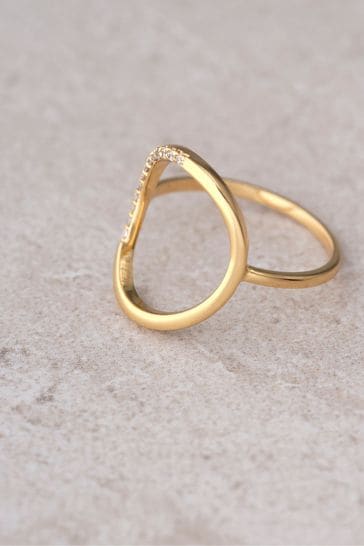 Gold online pave ring