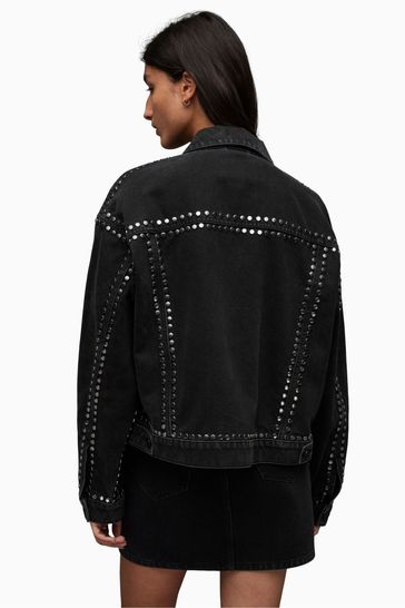 Allsaints black shop denim jacket
