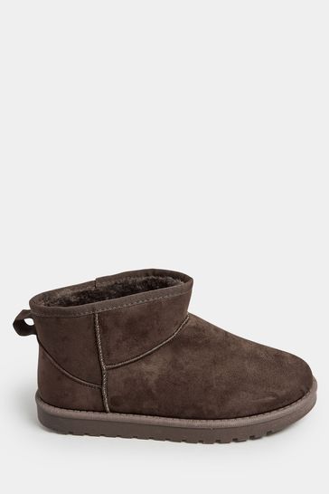 Yours Curve Brown Extra-Wide Fit Faux Fur Boots