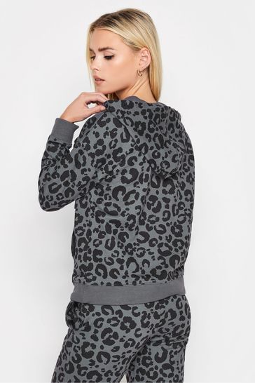 Grey leopard print hoodie store