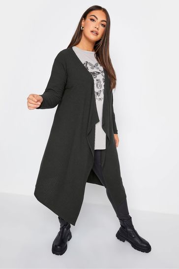 Ribbed 2024 waterfall cardigan