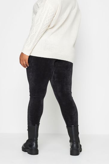 Black velour top leggings