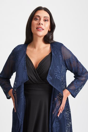 Blue waterfall cardigan new arrivals