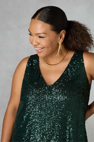 Sequin vest top top next
