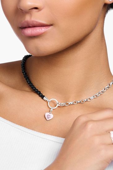 Buy Thomas Sabo Black Onyx Charm Necklace Timeless Sophistication