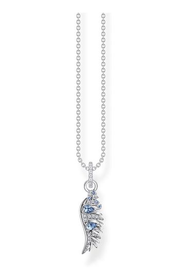 Buy Thomas Sabo Blue Phoenix Wing Necklace Silver with Spinel