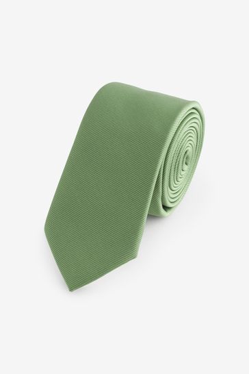 Matcha Green Slim Twill Tie