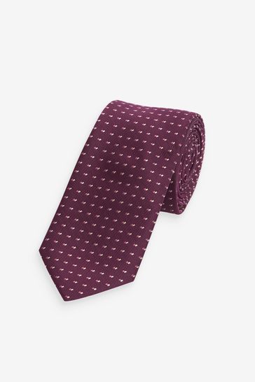 Burgundy Red Slim Pattern Tie